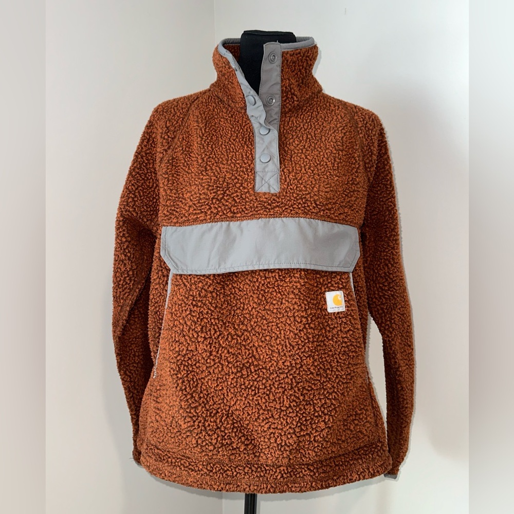 Carhartt Rust Sherpa Fleece with Gray Trim: SOLD